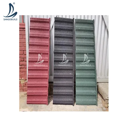 Congo Construction House Materials Rooftop Roofing Sheet Rustproof Door to Door Stone Coated Roof Sheet Metal