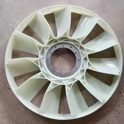 Integrated Reinforced 12-Blade Fan, Temp Resistant Crack-proof Universal Cooling Blade for Truck Excavator Harvester