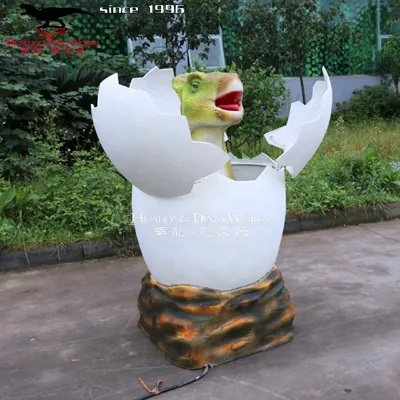 Outdoor Playground High Simulation Fiberglass Dinosaur Eggs for Children Game