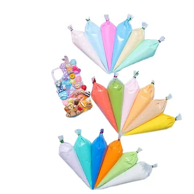 24PCS 100g Cream Kit Handmade Rainbow Themed Art Craft Plastic Phone Case Mirror Jewelry Accessories Summer Playdough Slime