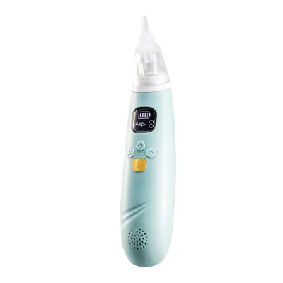 USB Rechargeable Baby Nasal Aspirator Food Grade Three Levels Adjustment Suction LCD Screen Display Nose Cleaner