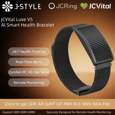 JCVital V5 Woven Strap for Smart Bracelet Compatible with Non Screen Smart Bracelet for Women Men Fits Workouts Sleeping Daily