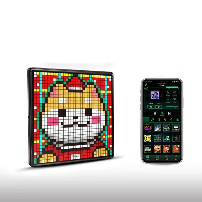 Creative DIY 32*32 Art Display Screen Mobile Control Fun Text Digital Clock Programmable Animation Indoor Decor LED Pixel Light