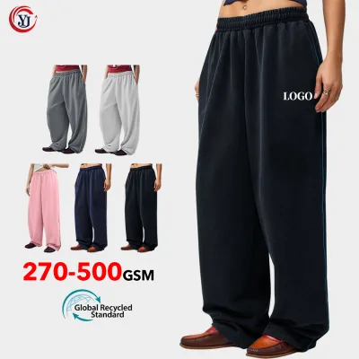 Essentails Custom Women's Summer Y2K Sweatpants Loose Wide Leg Sweatpants Exercise Dance Pants Cotton Blend