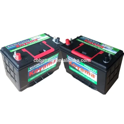 95D31R MF car battery 12V80Ah automotive marine battery with double terminals