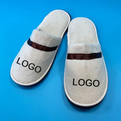 High Quality slippers for Hotel 5 Star Luxury Anti-slip Pvc Sole Washable Durable Soft Coral Fleece Hotel Slippers