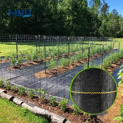 HDPE Weed Mat Ground Cover with Yellow Marking Line Garden Farm Greenhouse Wholesale