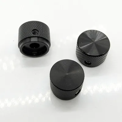 Solid Aluminum Knurled Potentiometer Knob for Speaker Volume Control with Custom Size and for Machining