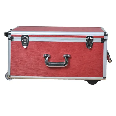 Empty Lockable Tool Chest Carry Aluminum Suitcase With Trolley