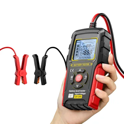 12V 24V High Accuracy Automotive Battery Tester 100-1700 CCA Lead Acid Battery Analyzer Cranking Charging System Tester