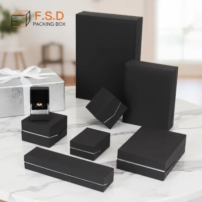 New Design Eco-Friendly Recycled Handmade Luxury Jewelry Box for Ring Necklace Bracelet with Customizable Size
