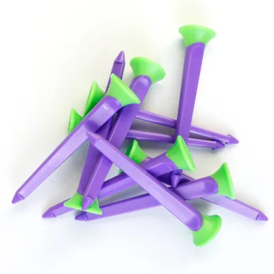 Factory Newest Design Double Color Aceeptable Custom Lodo 80MM Golf Plastic Tee Accessories Used for Court