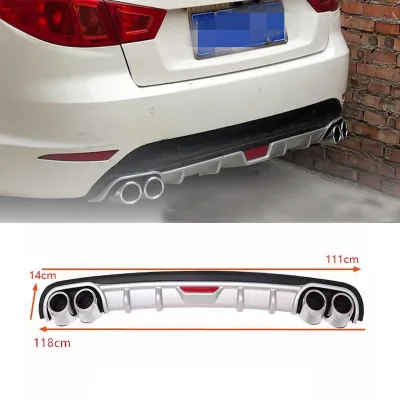Car Kit Factory Hot Sale Plastic Universal Rear Bumper Diffuser Led Spoiler Lower Boot Lip Kit