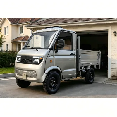 New Energy Electric Pickup EEC COC Standard 1.5 1.1m Cargo Box 25kmh Speed Limit Villa Resort Daily Shuttle Transport