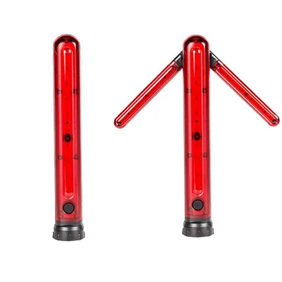 Road Safety with Turn Arrow Magnetic Base,Flares Emergency Road Baton Roadside Emergency Car Kit,Red Arrow Road Warning Light