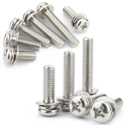 Factory Price M2 M3 M4 M5 304 Stainless Steel Nylon Zinc Nickel Plated Philip Pan Head Self Bolt Machine Washer Tapping Screw