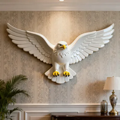 J03 Bespoke Eagle Statue Art Deco Design Eco-Friendly UV Resistant Weather Resistant Waterproof Outdoor Luxury GRC Multi-piece