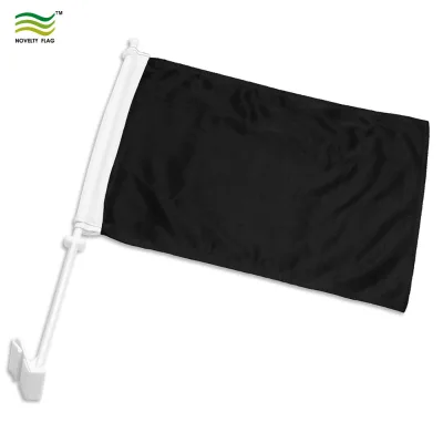 Custom Double Sided Solid Black Car Window Banner Durable Polyester Flag for Auto Advertising Promotional Gift
