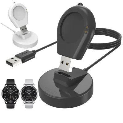Dock Station Charger Stand with USB Charging Cable PVC/TPE Jacket for S3 S2 Smart Watch Computer Use