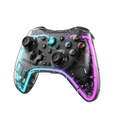 S03 Transparent Adjustable RGB Glare Lights 2.4G Bluetooth Gamepad Controller for Switch PC Android V3 IOS Wireless Elite Handle