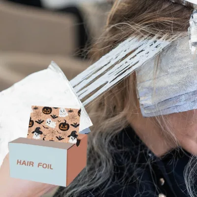 Multi-Purpose 5"x11" Inch Customized Printed Hairdressing Aluminum Foil Sheets for Coloring Perming and Conditioning