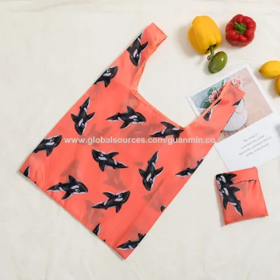Recycled Eco Friendly Foldable Reusable Supermarket Polyester Shopping Grocery Tote Bag