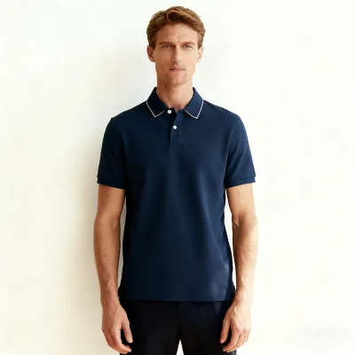 Custom Unisex Polo Shirts Embroidered Spandex Cotton Blended Blank Short Sleeve Anti Static Golf Polos