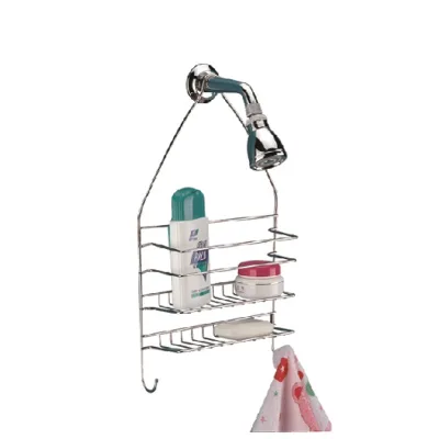 Bathroom Accessories Chrome Shower Caddy with Hook