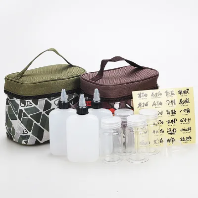 Outdoor Condiment Storage Set Camping Seasoning Storage Bag Kit Portable With Picnic Storage Bag
