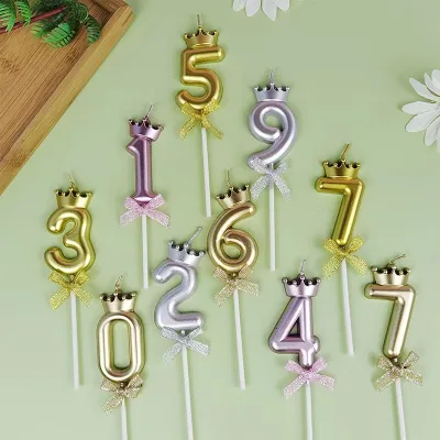 Hot Selling Beautiful Colorful Rainbow Curly Coil Tall Happy Birthday Cake Candles Gold-plated Curve Candle