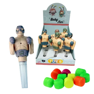 High Quality  Light up Boxer Game Toys Candy for Kids Boxing Fight Candy Toys Boxer Game Candy Toys