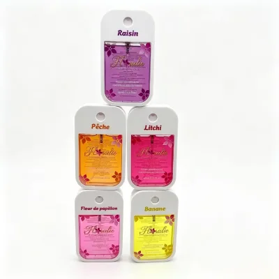 Custom Hand Soap Spray Bottle Continuous Spray Refillable 45ml Square Colored Cosmetic Rotating Snap-On Alcohol-Based Children
