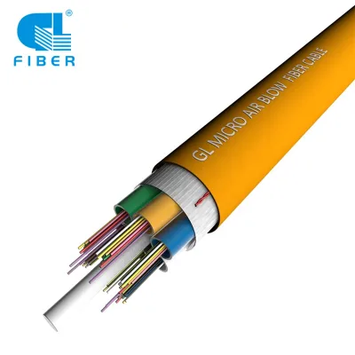 GL brand 6-144fo Air Blown Microduct Loose Tube Fiber Optic Cable OS2 G. 657. A1 (6.4 mm) HDPE