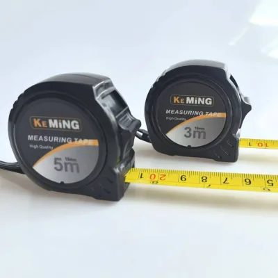 KEMING Carbon Steel 50  Resistant and Wear Resistant    8.0 M Black Measuring Tape Measure