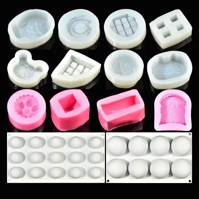 Unisex Squishy Toy Mold Food-Grade Silicone Crystal Resin Mold for Croissant Toast Stress Relief Daifuku Squishy Play