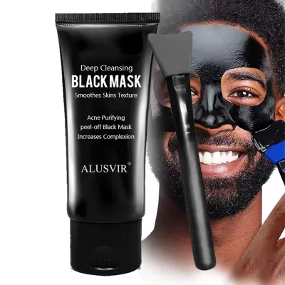 Wholesale OEM Men Face Skin Care Beauty Deep Cleaning Blackhead Bamboo Charcoal Facial Black Mask Pore Cleanser Peel off Mask