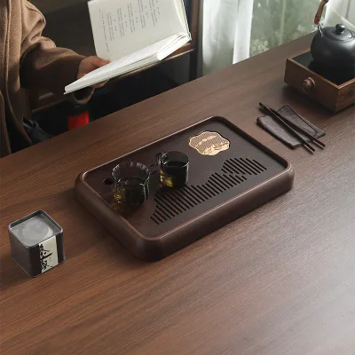 Chinese Bamboo Tea Tray, Light Luxury Type, Water Storage Type, Tea Table, Kung Fu Tea Set, Tea Sea, Dry Brewing Tray