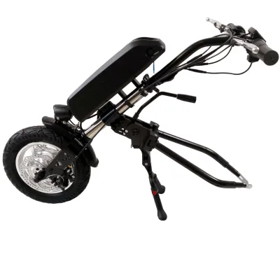 Portable Electric Wheelchair with Wheels Power Supply Lithium Battery LCD Display Thumb Throttle-for Bicycle Use