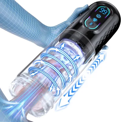 Ergonomic High-Speed Thrusting Male Masturbator with Piston Sucking Feature 2.5KG Weight 70dB Noise Lifelike and Soft Toys