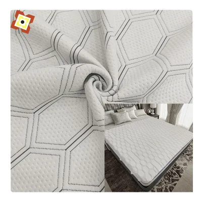 Prepreg Carbon Fiber Mattress Fabric Bamboo Yarn Spandex Fabric Fire Retardant Fabric for Mattress Pillow