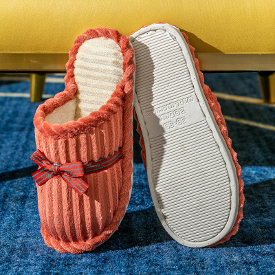 Casual Pure Color Fur for Women Autumn Winter Home Use Warm Non-Slip High-End Plush EVA Outsole Couples Men's Style Mu Chu Liang