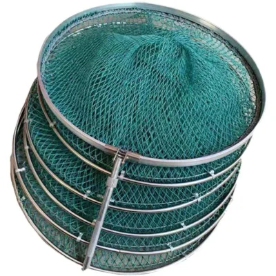 Handmade High-End Quick-Dry Black Pit Silk Small Eye Anti-Hanging Fish Net Fish Protection Keep Net Bag Woven Cast Net Type