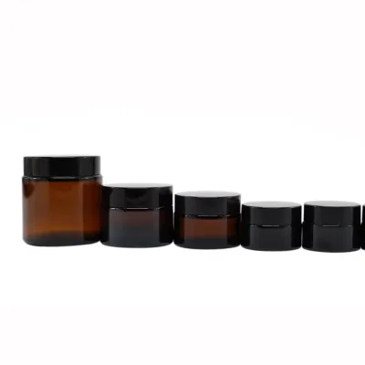 5g/10g/15g/20g/30g/50g/60g/100g Amber Glass Facial Cream Jar Brown Glass Pot