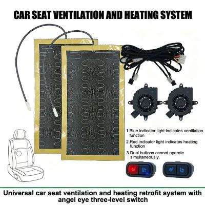 Universal Automotive Single Seat Cooling Heater Modification System Built-in Type Angel Eye 3-Gear Knob Switch Assembly