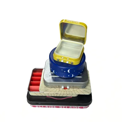 Rectangular Small Tin Box with Window for Recyclable Packaging