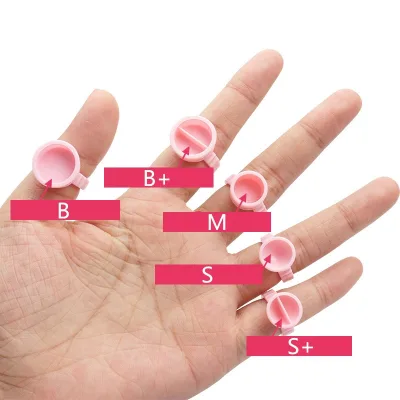 In-stock Wholesale pink Tattooing Ring Cups with Compartments Lash-glue Trays Ring-shaped Pigment Holders Auxiliary Tools