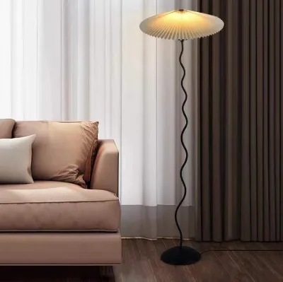 Vintage Pleated Bedside Minimalist Atmosphere Living Room Bedroom Floor Lamp
