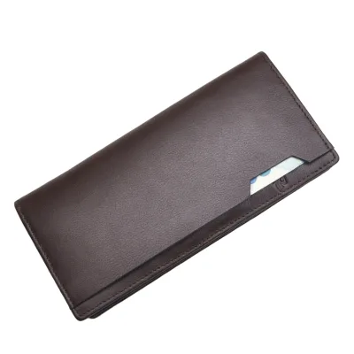 Soft Real Leather Long Purse for Men Wallet With RFID Blocking Functional