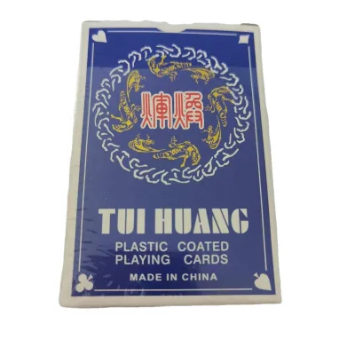 WHOLESALE CUSTOM 73737 TUI HUANG PLASTIC COATED PAPER PLAYING CARDS CARTAS NAIPES