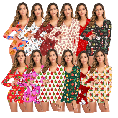 Christmas Pyjamas Ladies Sleepwear Women Sleepwear Long Sleeve Christmas Pajamas Women's Sleepwear